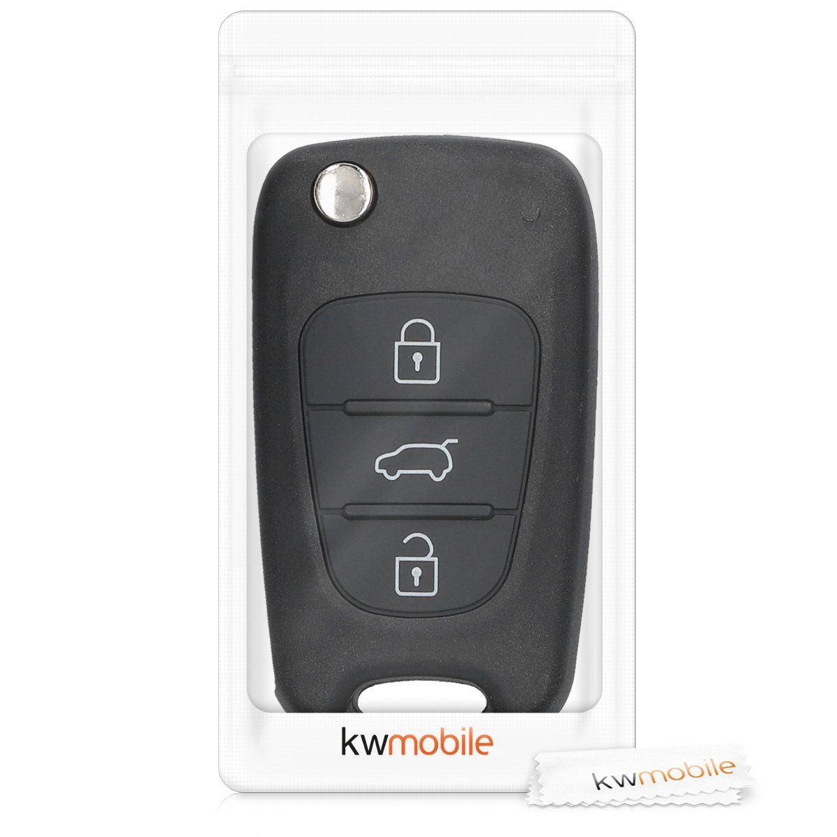 Hyundai Auto kwmobile Schlüsseltasche Transponder Elektronik ohne - Batterien Schlüsselgehäuse Autoschlüssel, Gehäuse für
