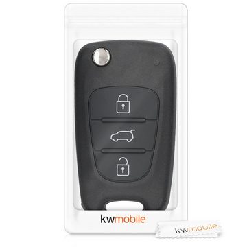 kwmobile Schlüsseltasche Gehäuse für Hyundai Autoschlüssel (1-tlg), ohne Transponder Batterien Elektronik - Auto Schlüsselgehäuse
