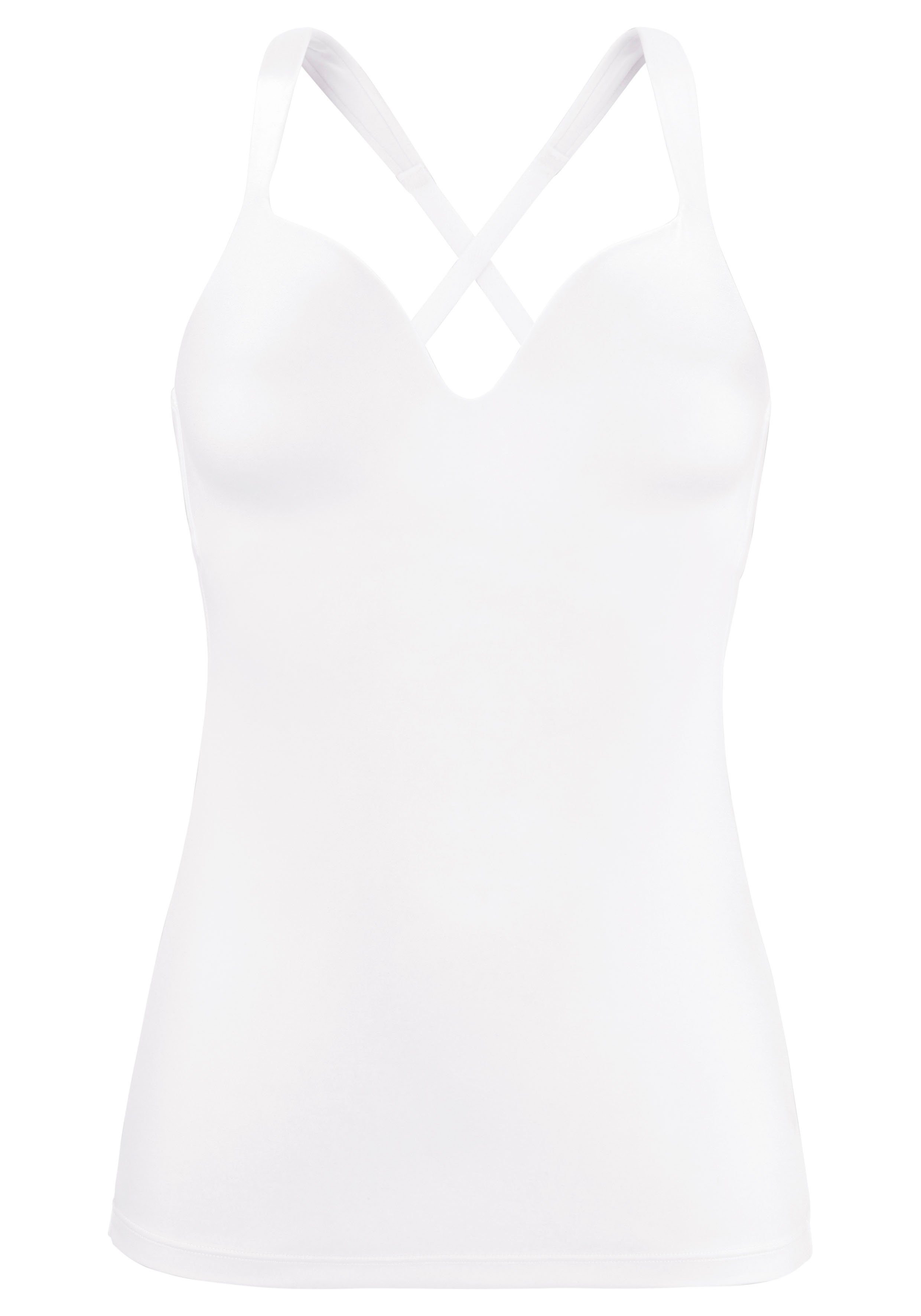 Nuance Schalen-BH-Hemd mit integrierten weiß Schalen
