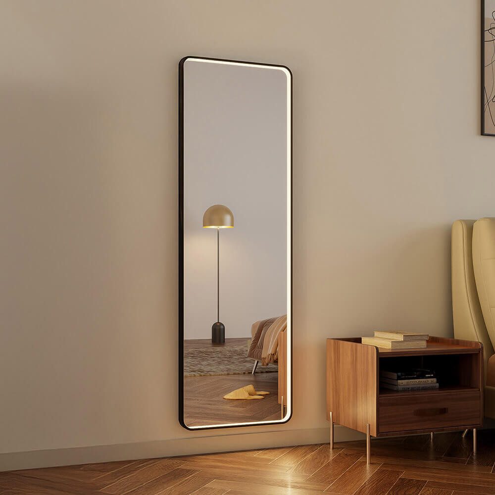 Spiegelschrank OSMO - 50 x 160 cm - inkl. Doppelsteckdosenleiste