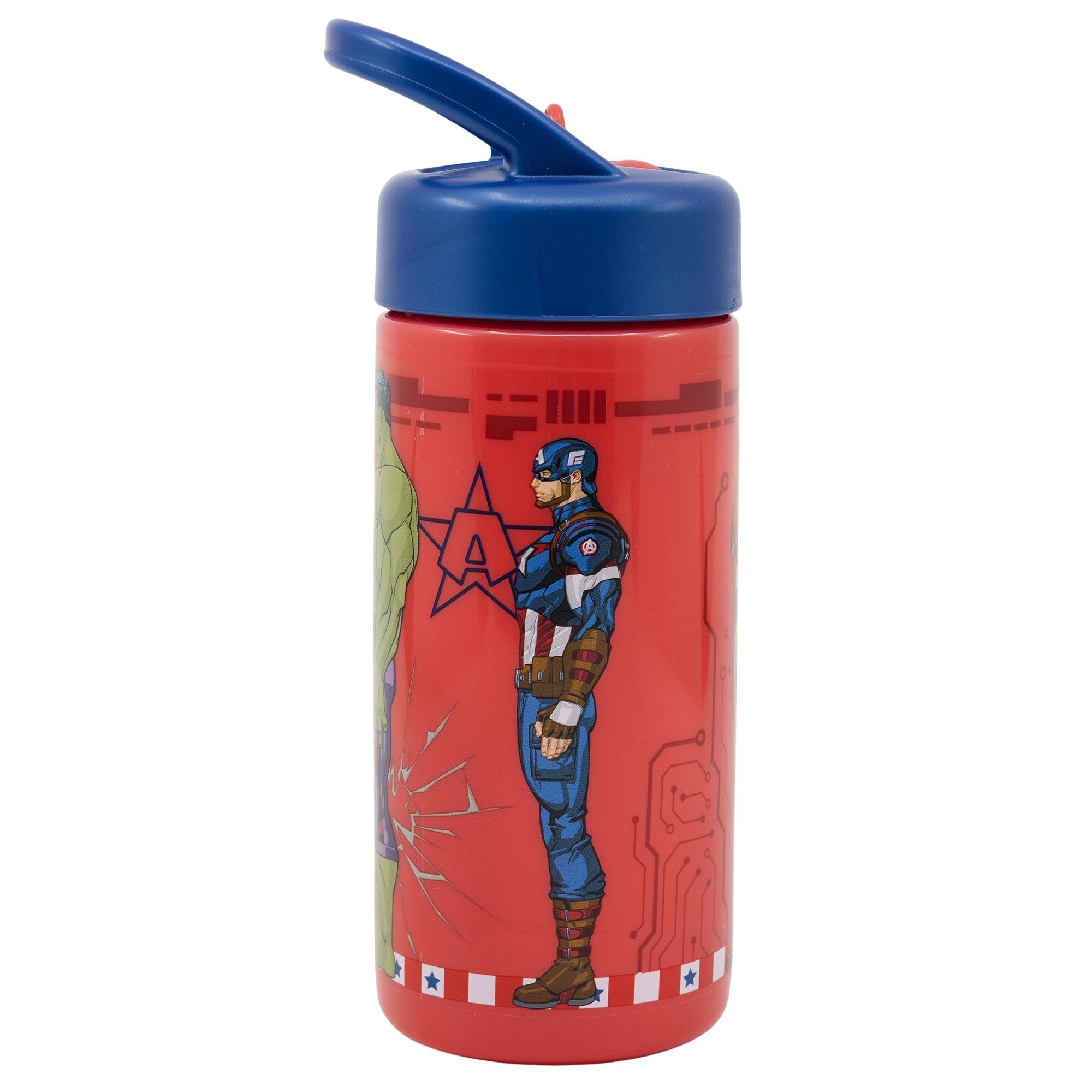 AVENGERS Trinkflasche Kinderflasche 410 mit & Trinkkappe frei The Griff Marvel, ml BPA