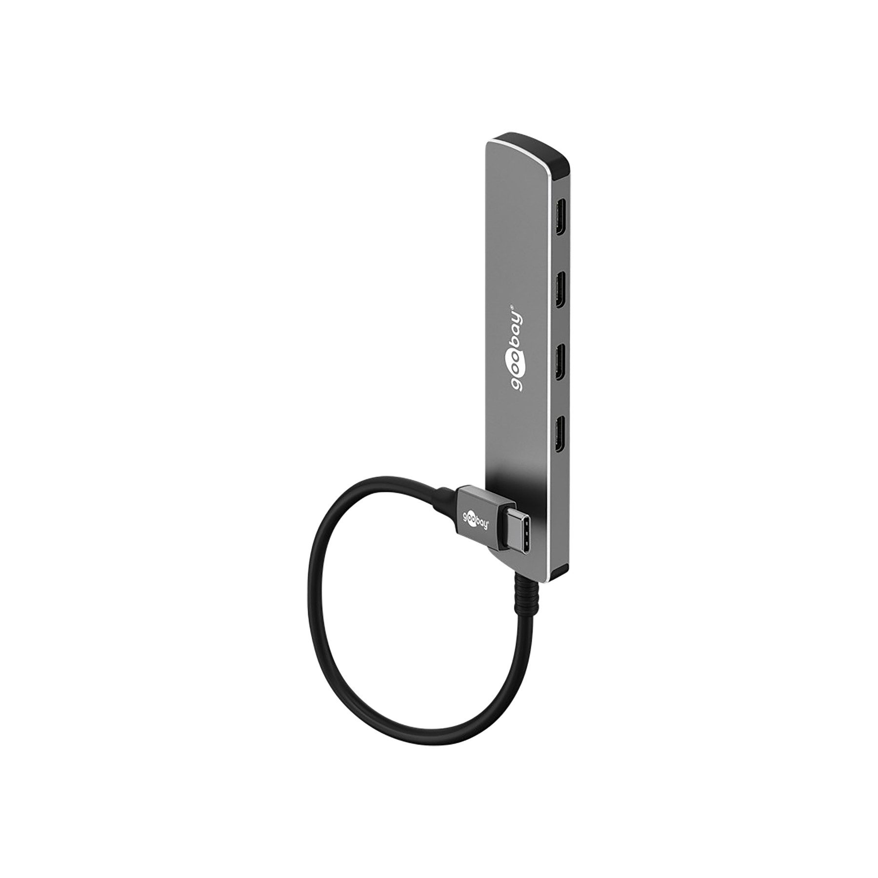 Goobay GOOBAY USB3.2 Hub 79160 Slim 4 Port USB-C auf USB-C 5 Gbit/s USB-Adapter