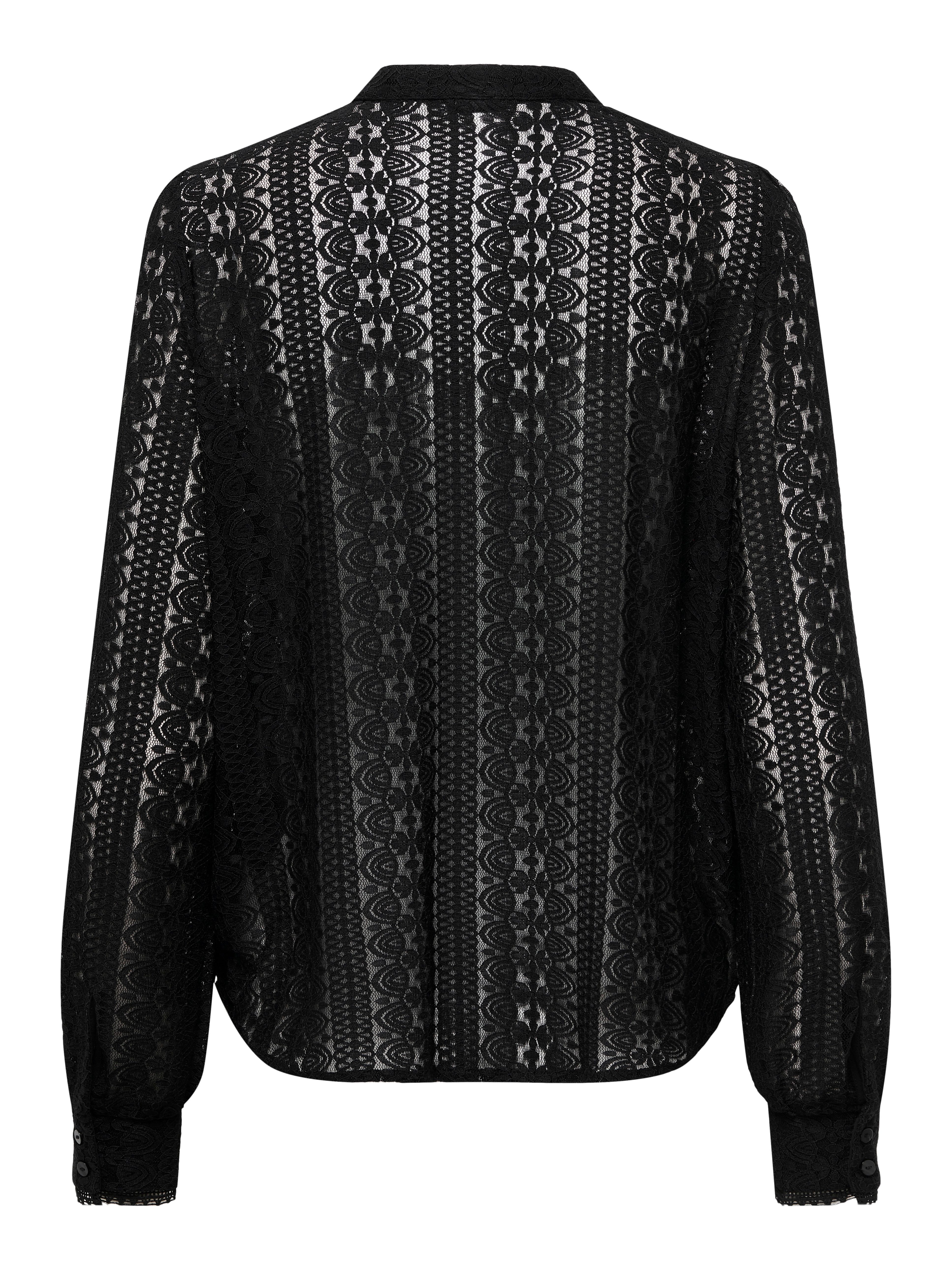 ONLY Spitzenbluse ONLREBA LACE L/S SHIRT WVN NOOS