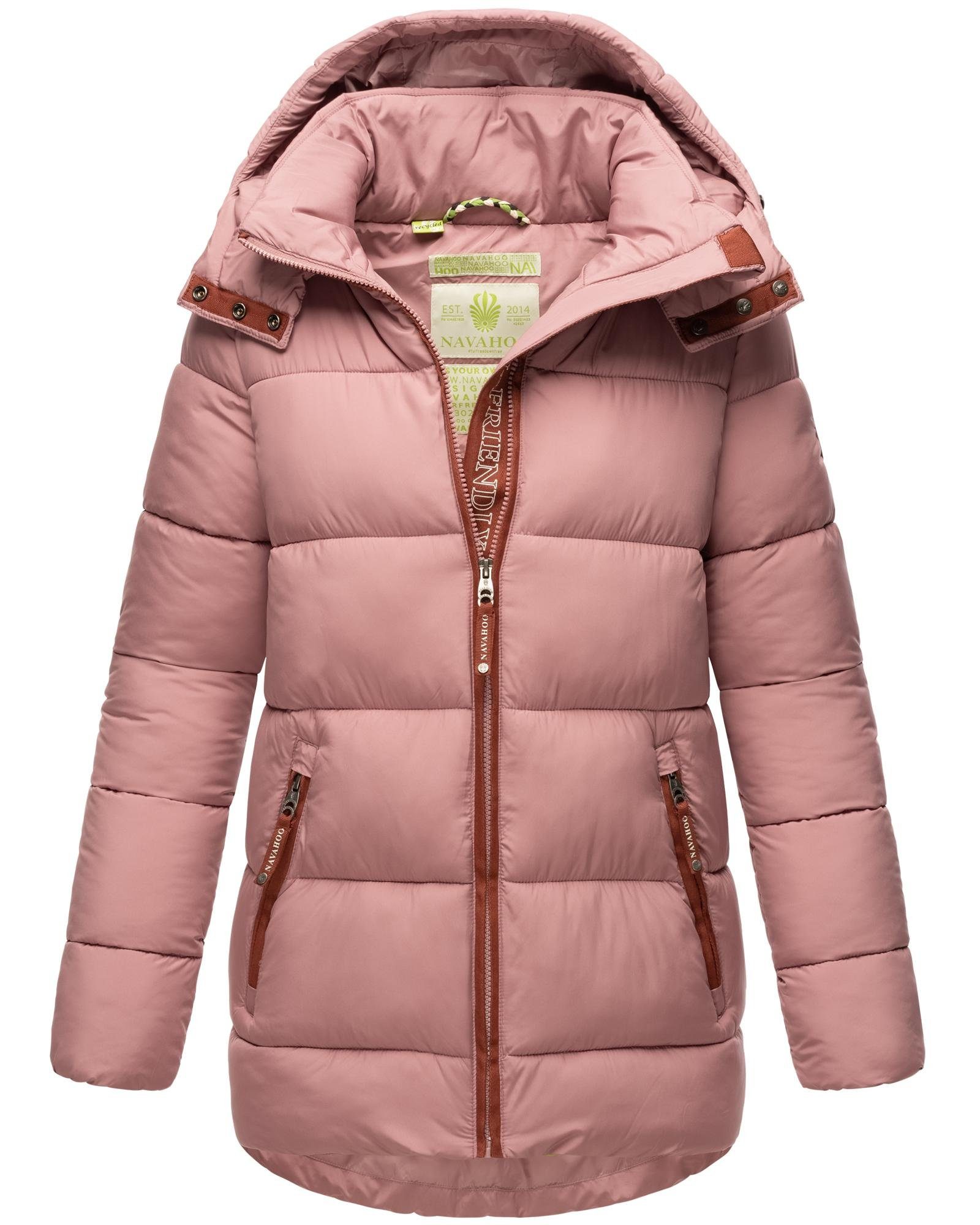 Navahoo Winterjacke Wattewölkchen Modische Damen Steppjacke mit kontrastfarbenen Details – Bild 4 von 5