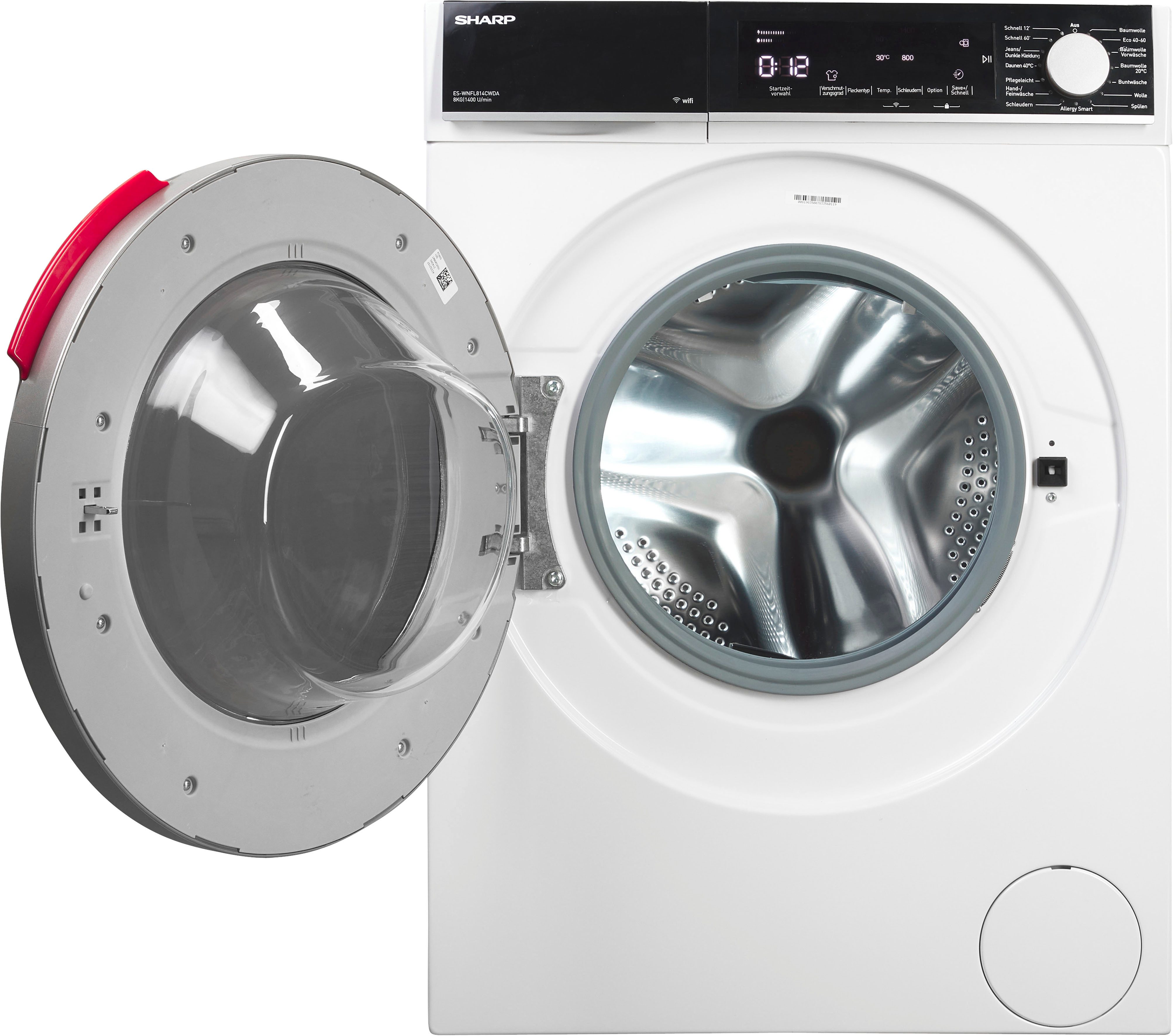 Sharp Waschmaschine ES-WNFL814CWDA-DE, 8 kg, 1400 U/min