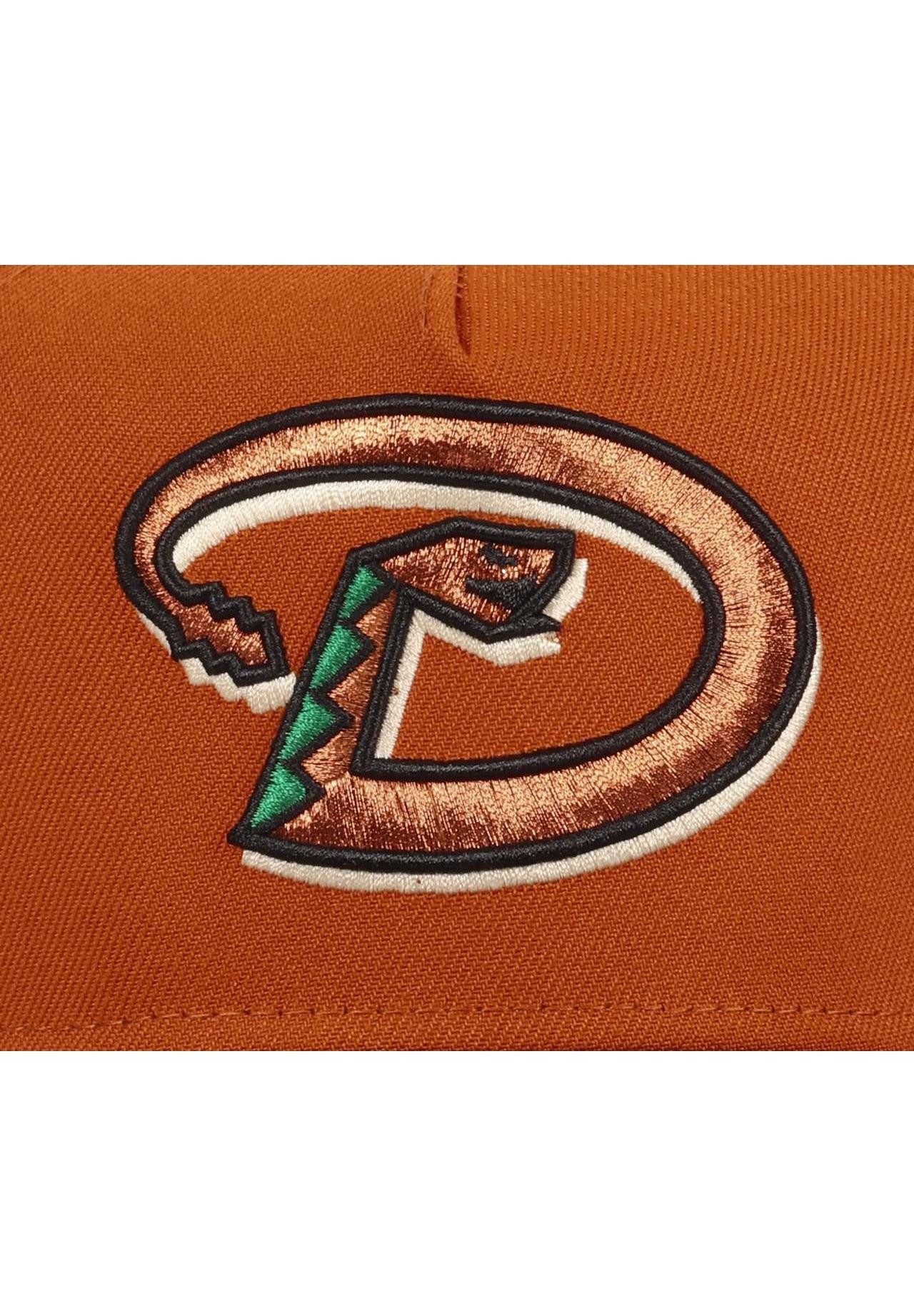 New Era Baseball Cap Arizona Diamondbacks MLB World Series 2001 Sidepatch Orange Black Cord (1-St)
