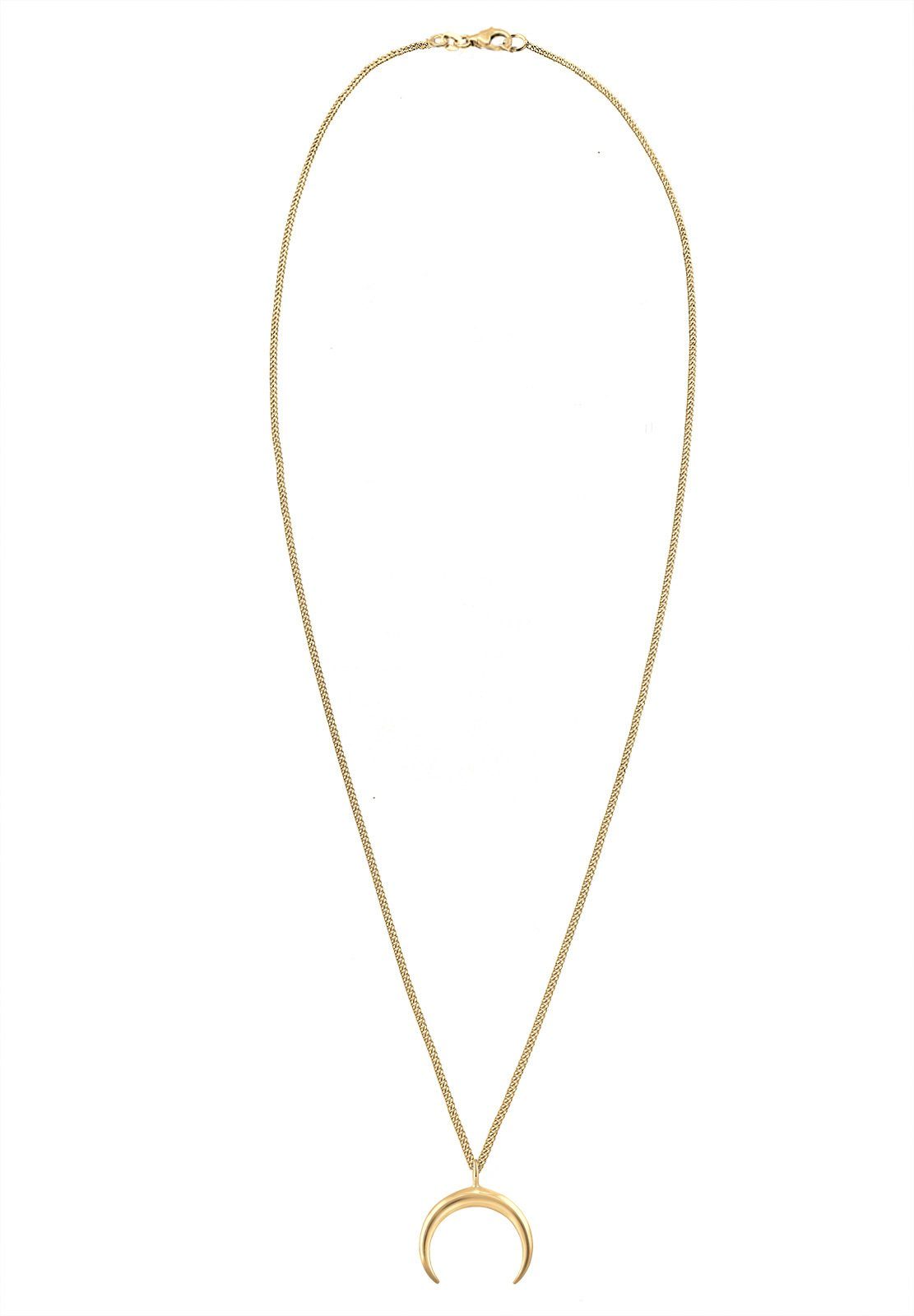 Elli Kette mit Anhänger Kette Anhänger Halbmond Fein 925 Silber