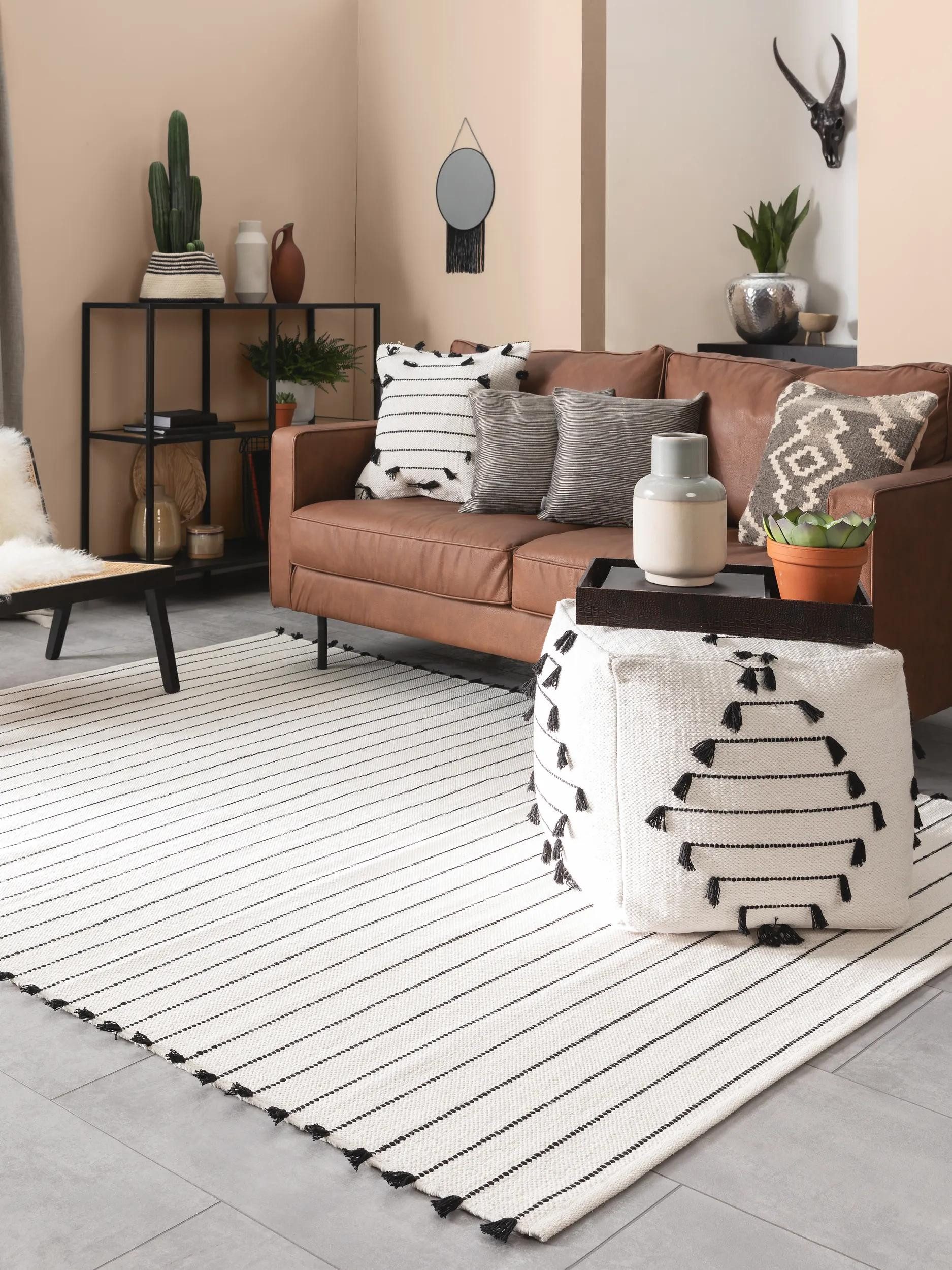 benuta Teppich Bo, rechteckig, Höhe: 5 mm, Kunstfaser, Berber, Ethno-Style, Wohnzimmer