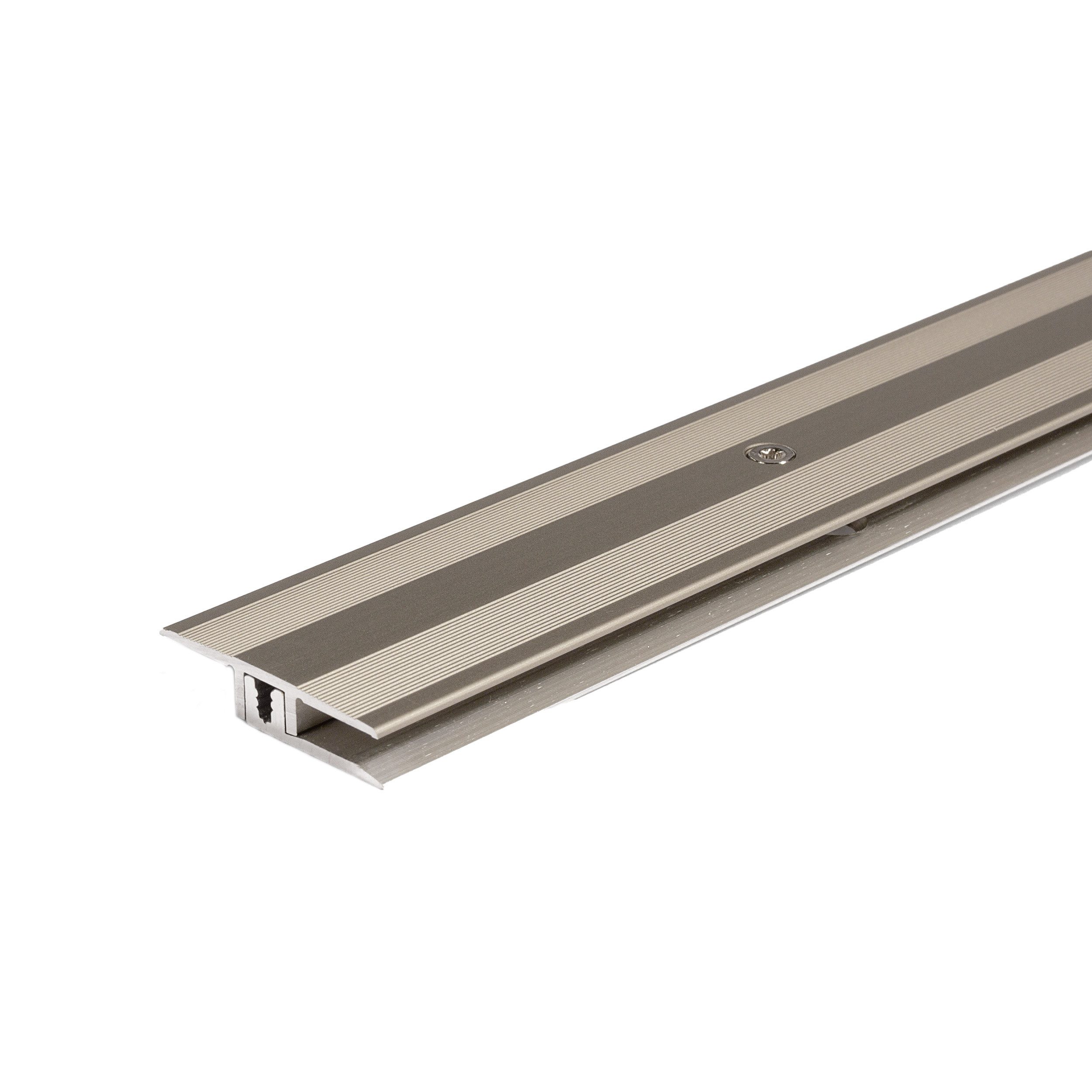 PARADOR Übergangsprofil Aluminium eloxiert Edelstahl (Aluminium eloxiert, 1-St., Für Produkte von 4 bis 9 mm), Für einen optimalen und stabilen Übergang
