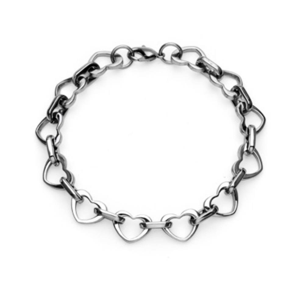 Armband Armband Herzen verbunden Silber aus Edelstahl Damen