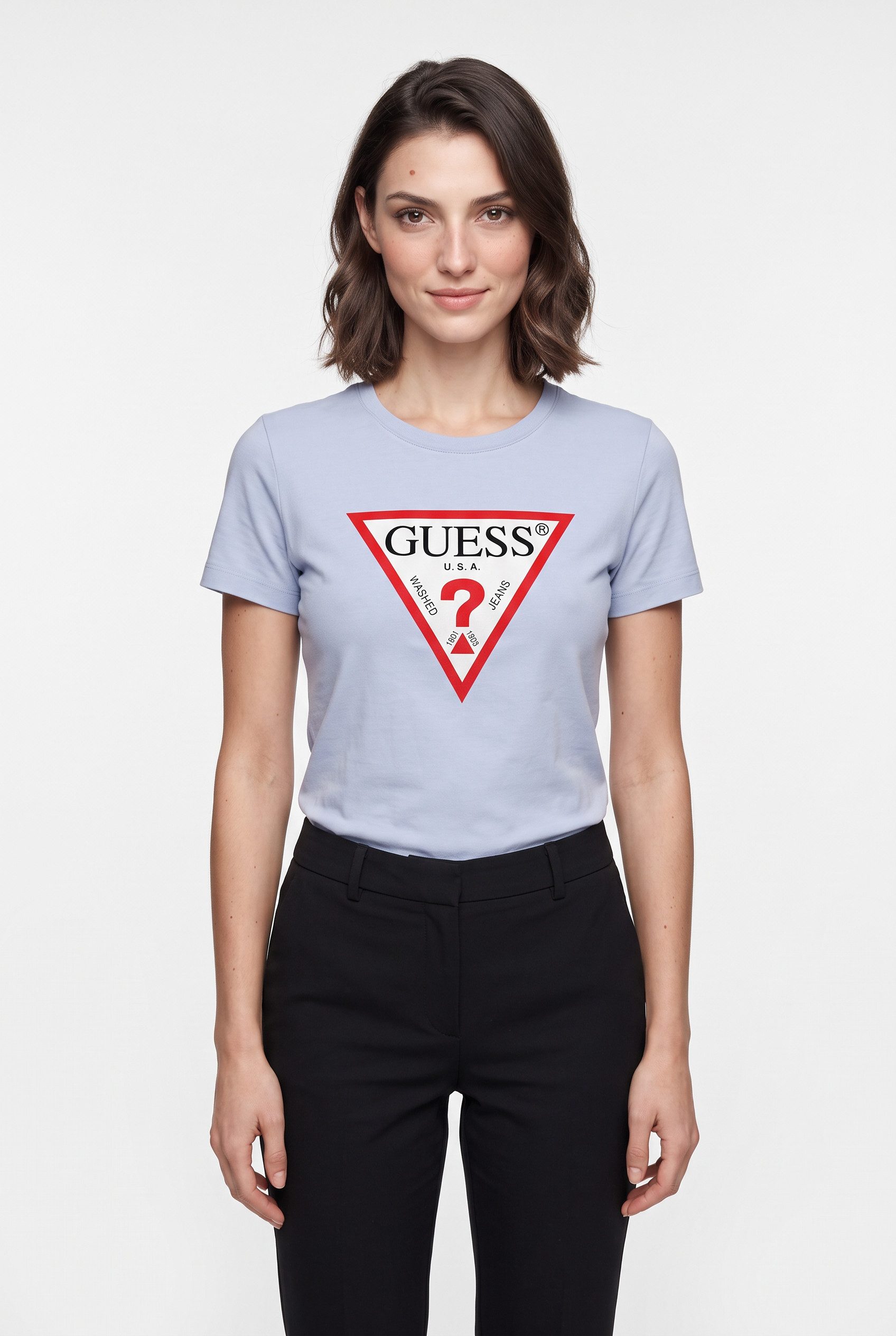 Guess T-Shirt SS CN ORIGINAL TEE mit Logo-Dreieck, Regular Fit