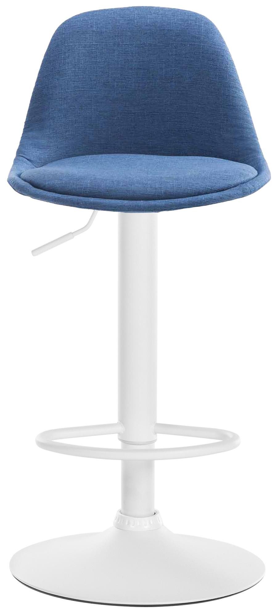 CLP Barhocker Kiel Stoff, mit Lehne und Fußstütze