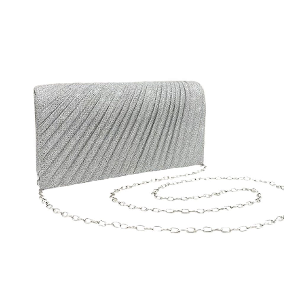 Abendtasche Kettentasche, Clutch Damen, Glitzer Abendtasche, Elegante