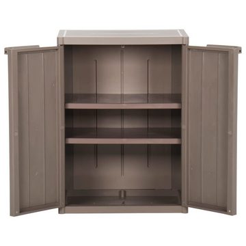 DOTMALL Werkzeugschrank Garten-Lagerschrank Fächerschrank PP 65x45x88 cm