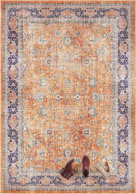 Teppich Keshan Maschad, ELLE DECORATION, rechteckig, Höhe: 5 mm, Orientalisch, Orient, Kurzflor, Vintage, Wohnzimmer, Schlafzimmer