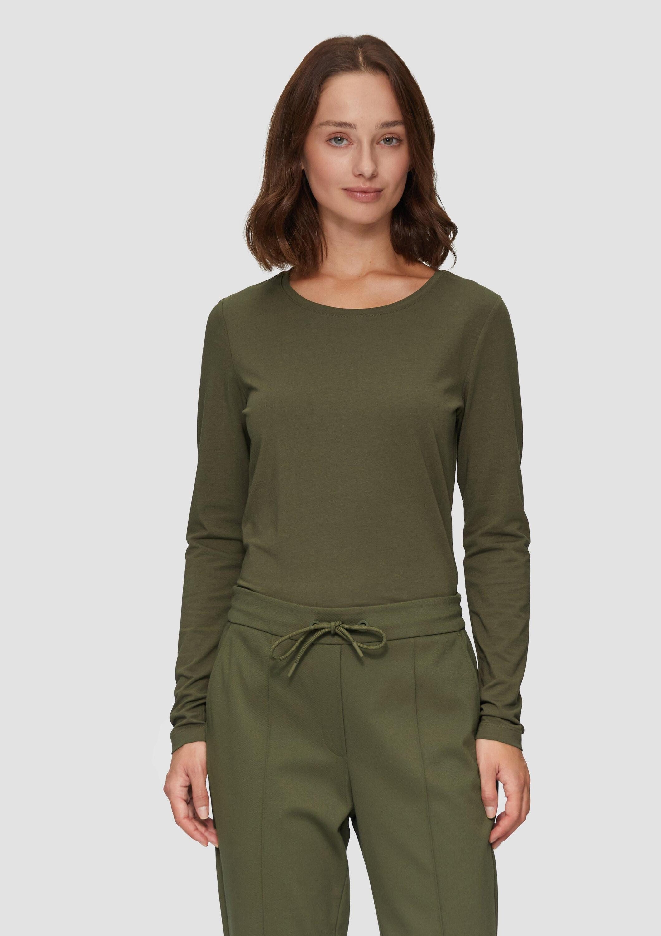 s.Oliver Langarmshirt T-Shirt Longsleeve aus Baumwollstretch günstig online kaufen