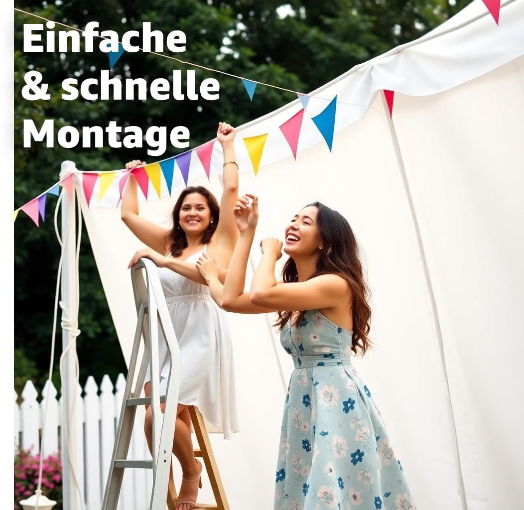 GOTPARTY Wimpelkette XXL 100 Meter Wimpelkette bunt - Innen & Draußen Banner