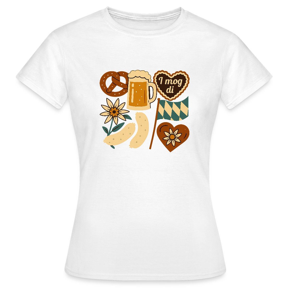 Spreadshirt T-Shirt Bayern Volksfest Oktoberfest Trachtenshirt Frauen T-Shi günstig online kaufen