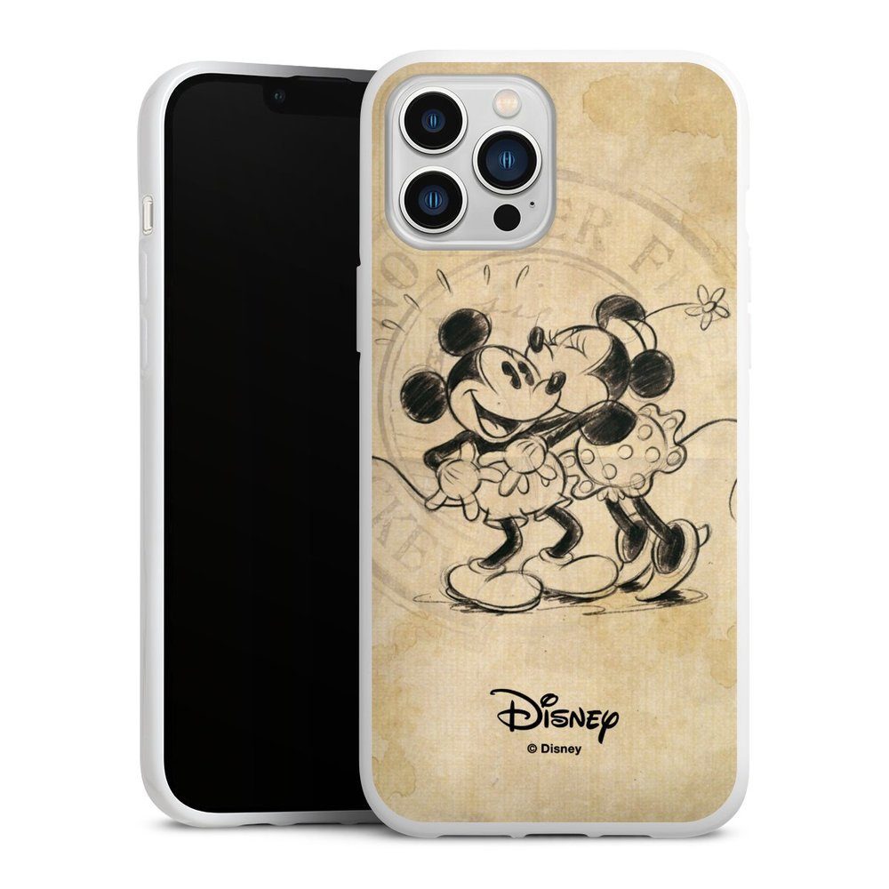 DeinDesign Handyhülle Mickey Mouse Minnie Mouse Vintage Minnie&Mickey, Apple iPhone 13 Pro Max Silikon Hülle Bumper Case Handy Schutzhülle