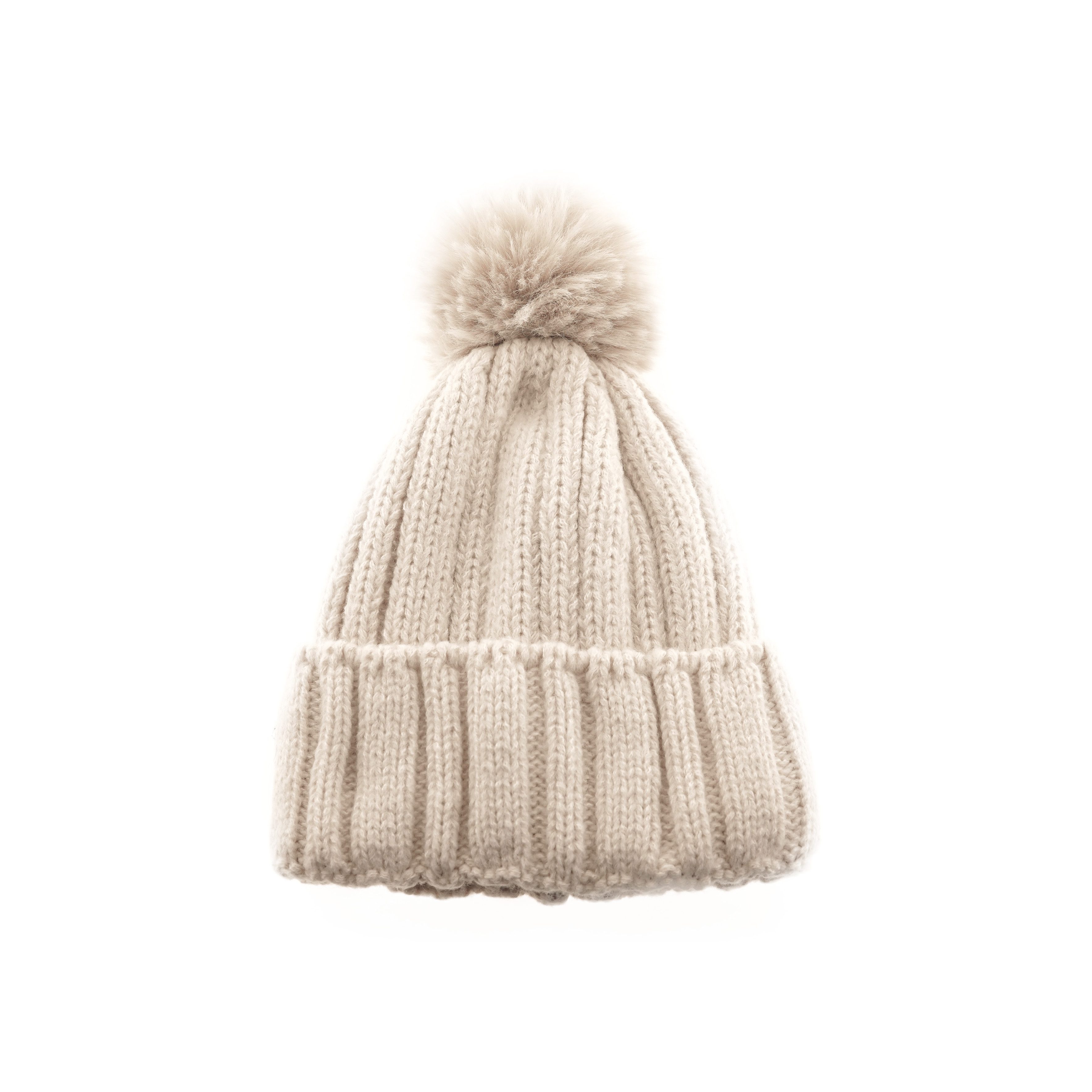 Faera Bommelmütze Wintermütze mit Innenfutter für kalte Winter- Herbsttage Bommelmütze