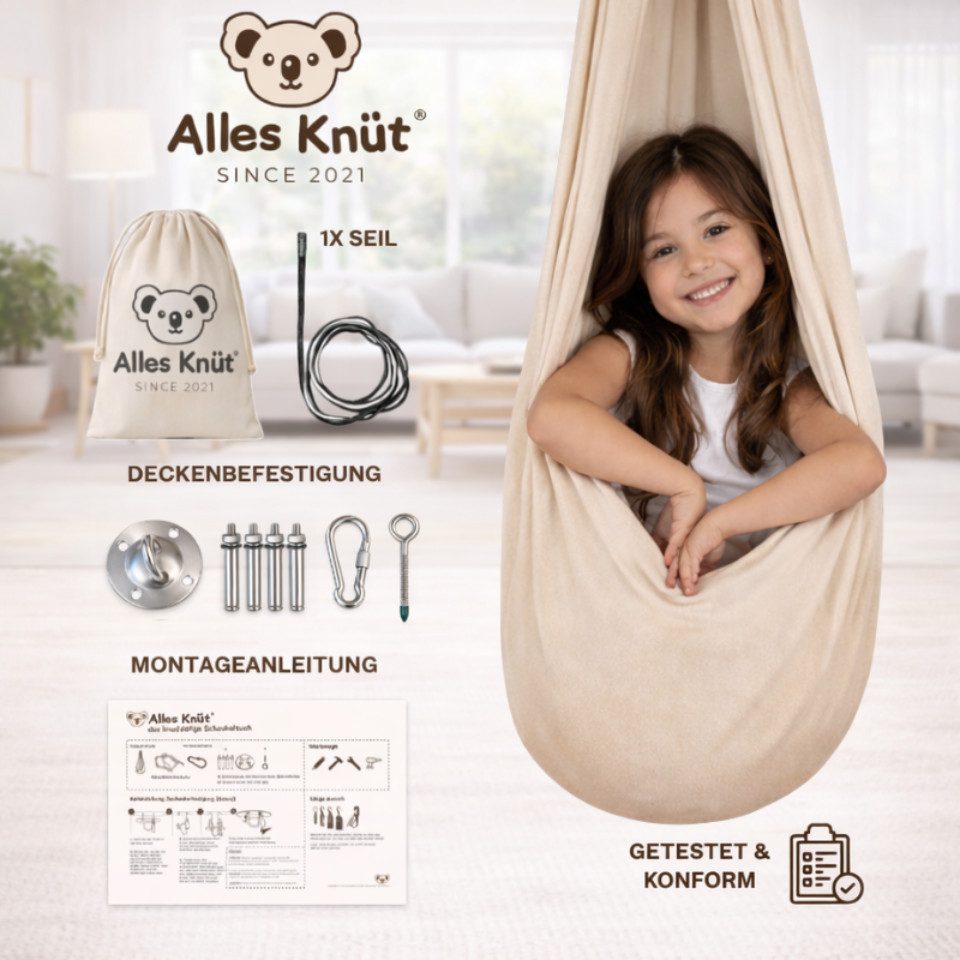 Tuchschaukel Alles Knüt Therapieschaukel – Indoor Schaukel Kinder inkl. Befestigung