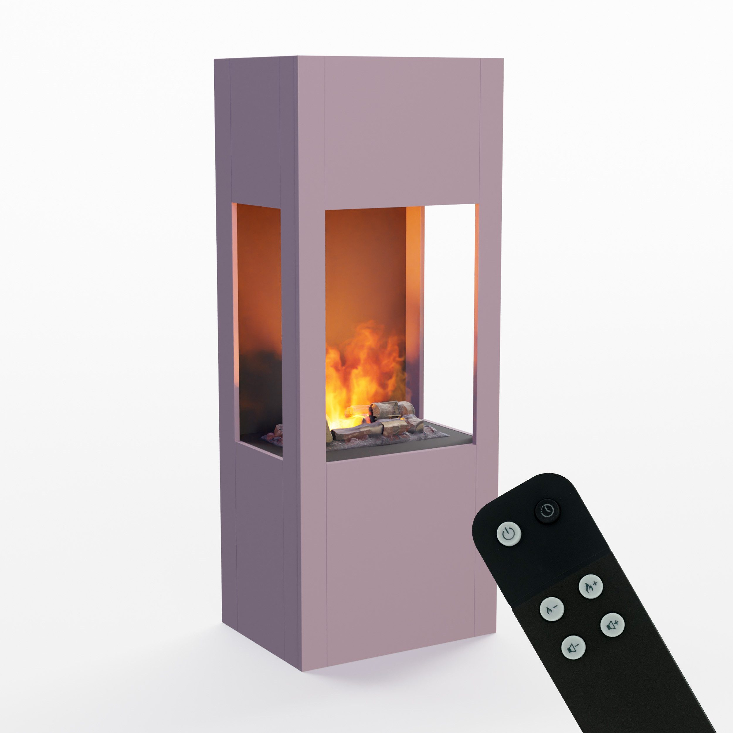 GLOW FIRE Elektrokamin Böll Multicolor Wasserdampf Kamin, Standkamin, Elektrischer Kamin, Wasserdampfkamin mit 3D Feuer und Knisterfunktion