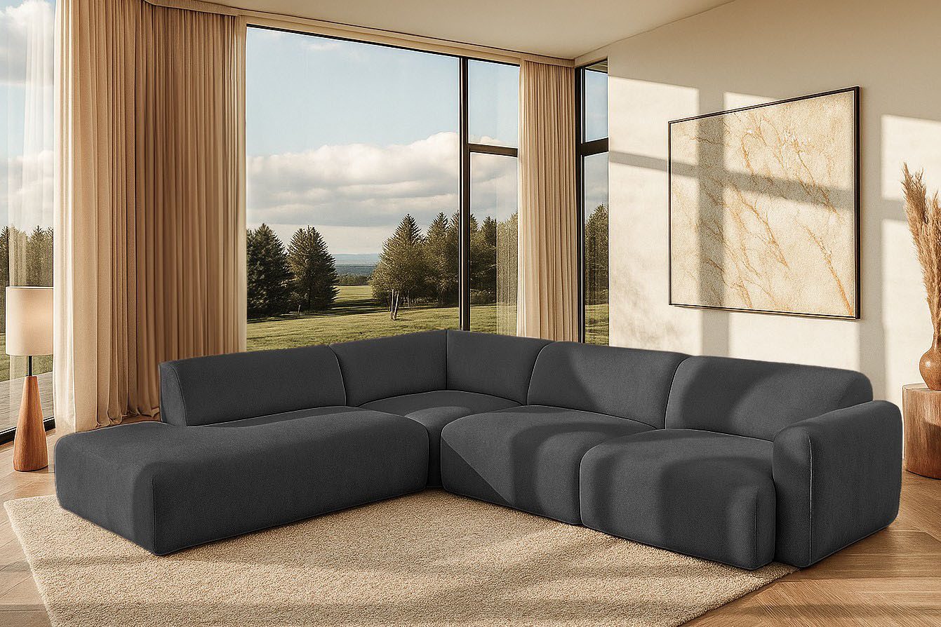 Home affaire Ecksofa Myrland Wohnlandschaft, Breite 310 cm, L-Form, Chenille, Easy Clean Stoff, mit Kaltschaum