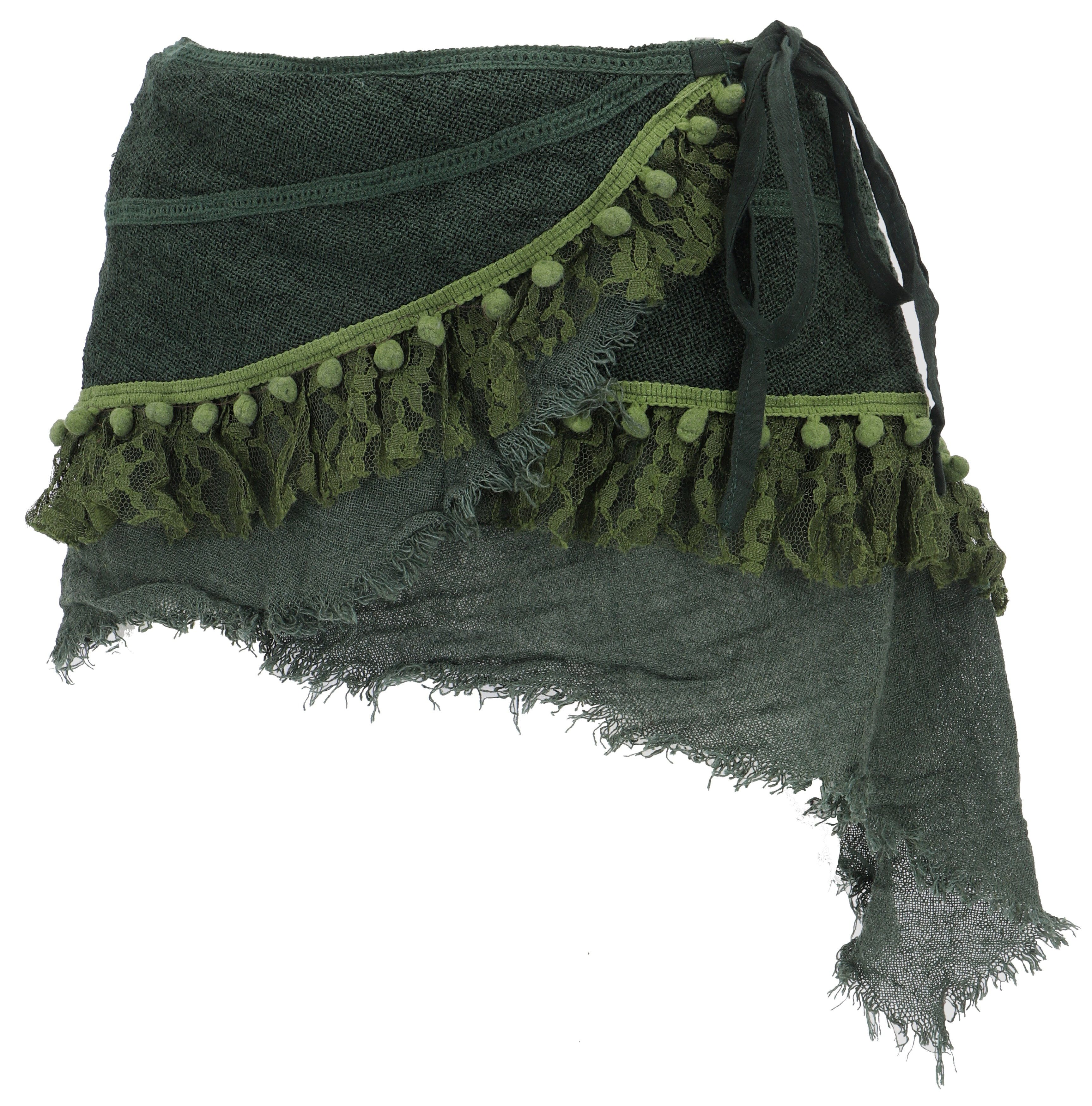 Guru-Shop Minirock Goa Cacheur mit Spitze, Minirock, Wickelrock.. alternati günstig online kaufen