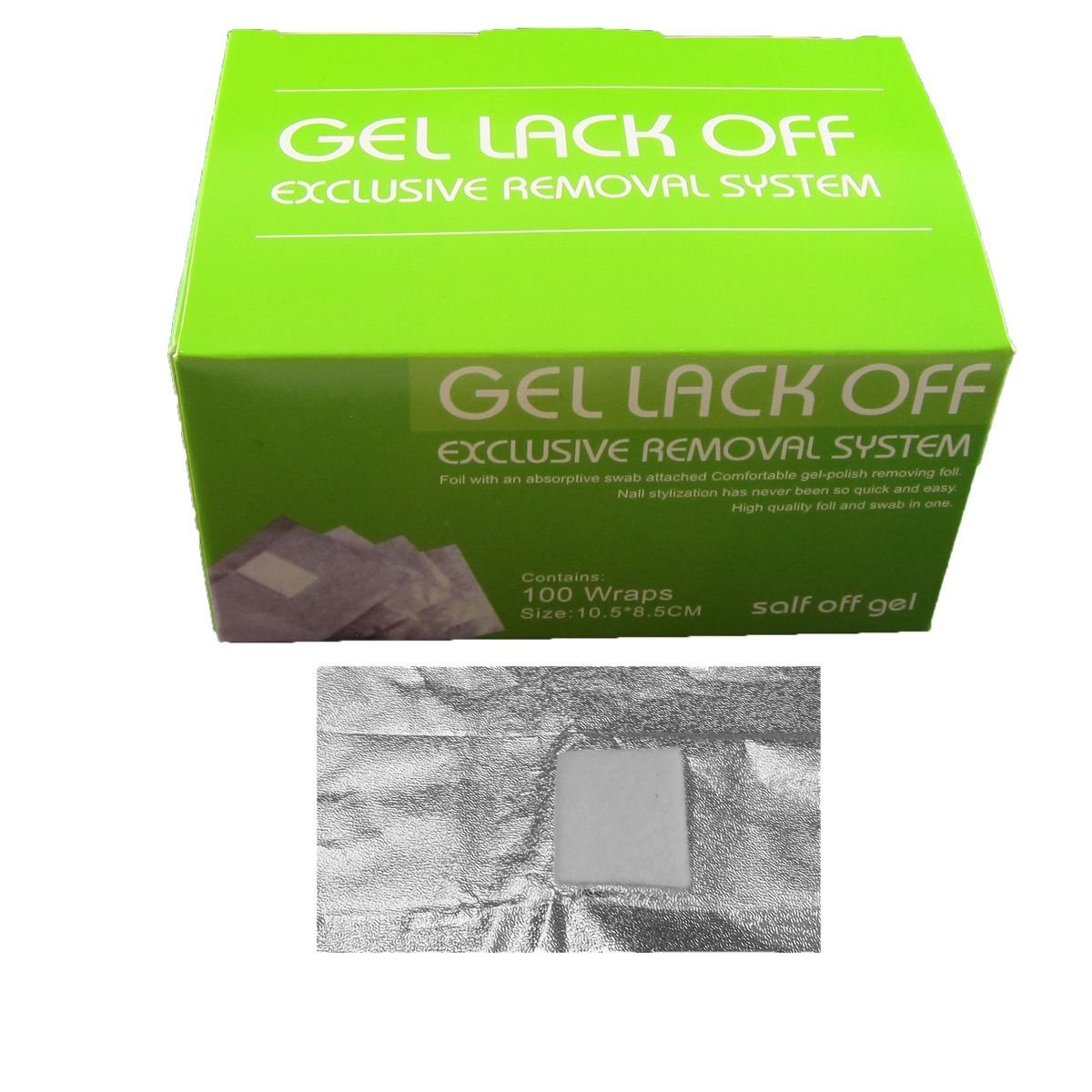 Sun Garden Nails Nageldesign Zubehör Nail Polish Remover Wraps Pads 100 Stück - Nagellack - Peel Off Alumin