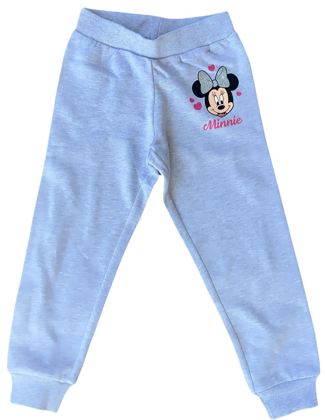 Disney Minnie Mouse Jogger Pants Minnie Mouse Mädchen Jogginghose Grau + Sky 98 104 110 116 128