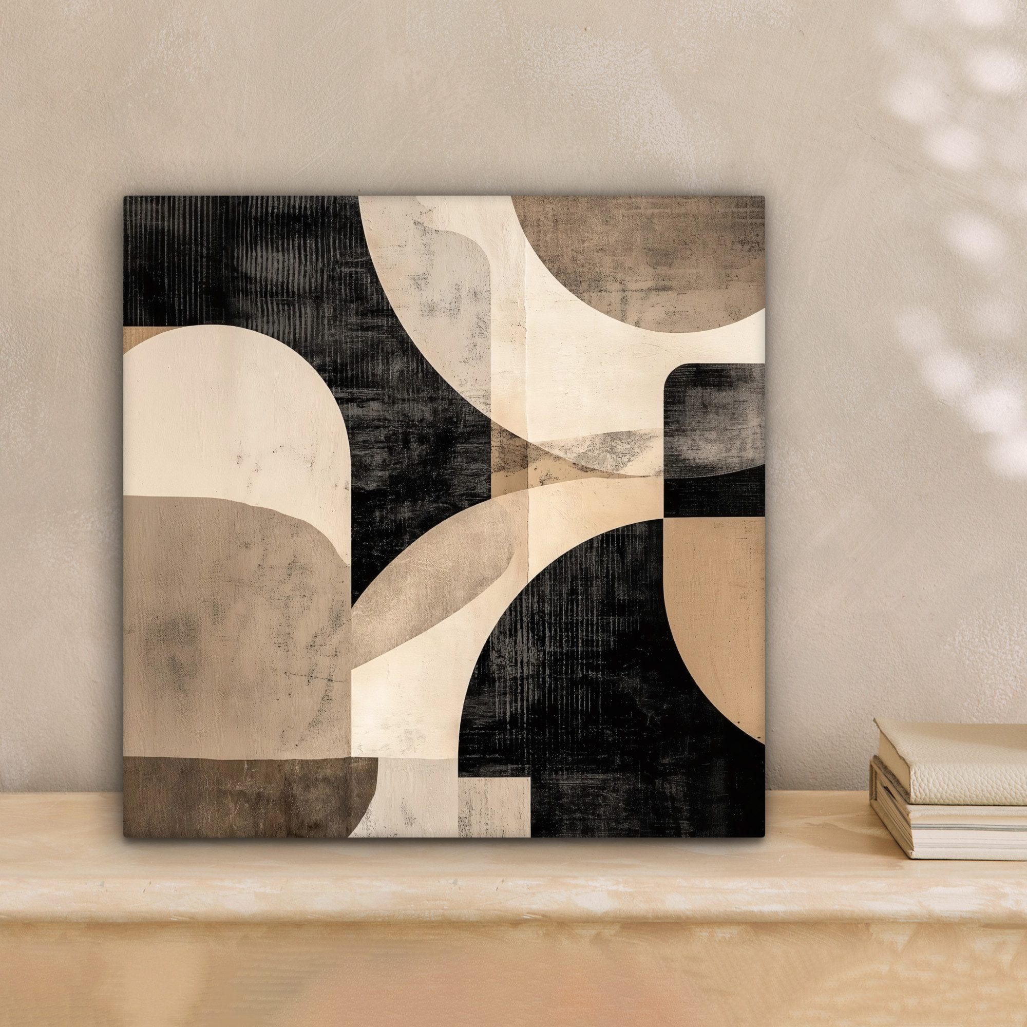 OneMillionCanvasses® Leinwandbild Abstrakt - Formen - Modern - Beige, Fotod günstig online kaufen