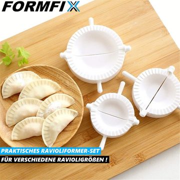 MAVURA Ravioliform FORMFIX Ravioli Former Maultaschen Teigtaschen Form Ausstecher, Dumpling Maker Teigtaschenformer weiß [3er Set]