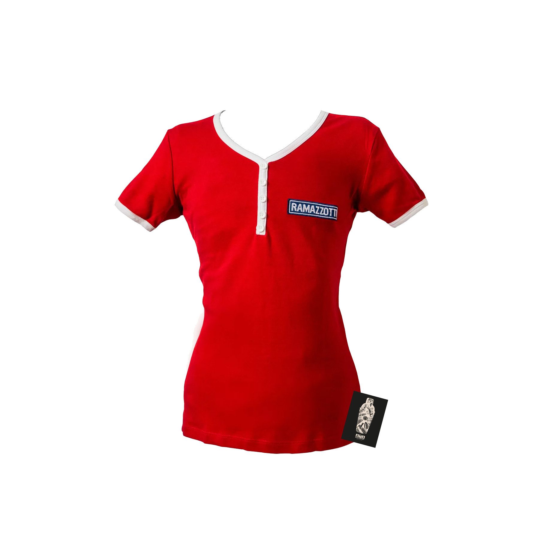 Amaro Ramazotti T-Shirt Ramazzotti Shirt Damen Kurzarm Größe: M aus 100% Baumwolle