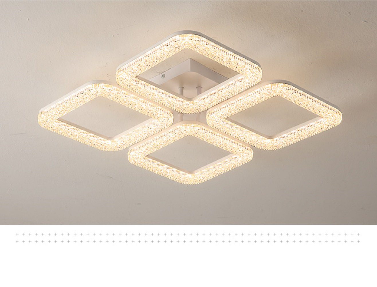 Euroton LED Deckenleuchte LED Deckenlampe Lampe Fernbedienung Lichtfarbe/Helligkeit einstellbar, LED fest integriert, mit Fernbedienung kaltweiß-neutalweiß -warmweiß, 7000k-3000k stufenlos einstellbar