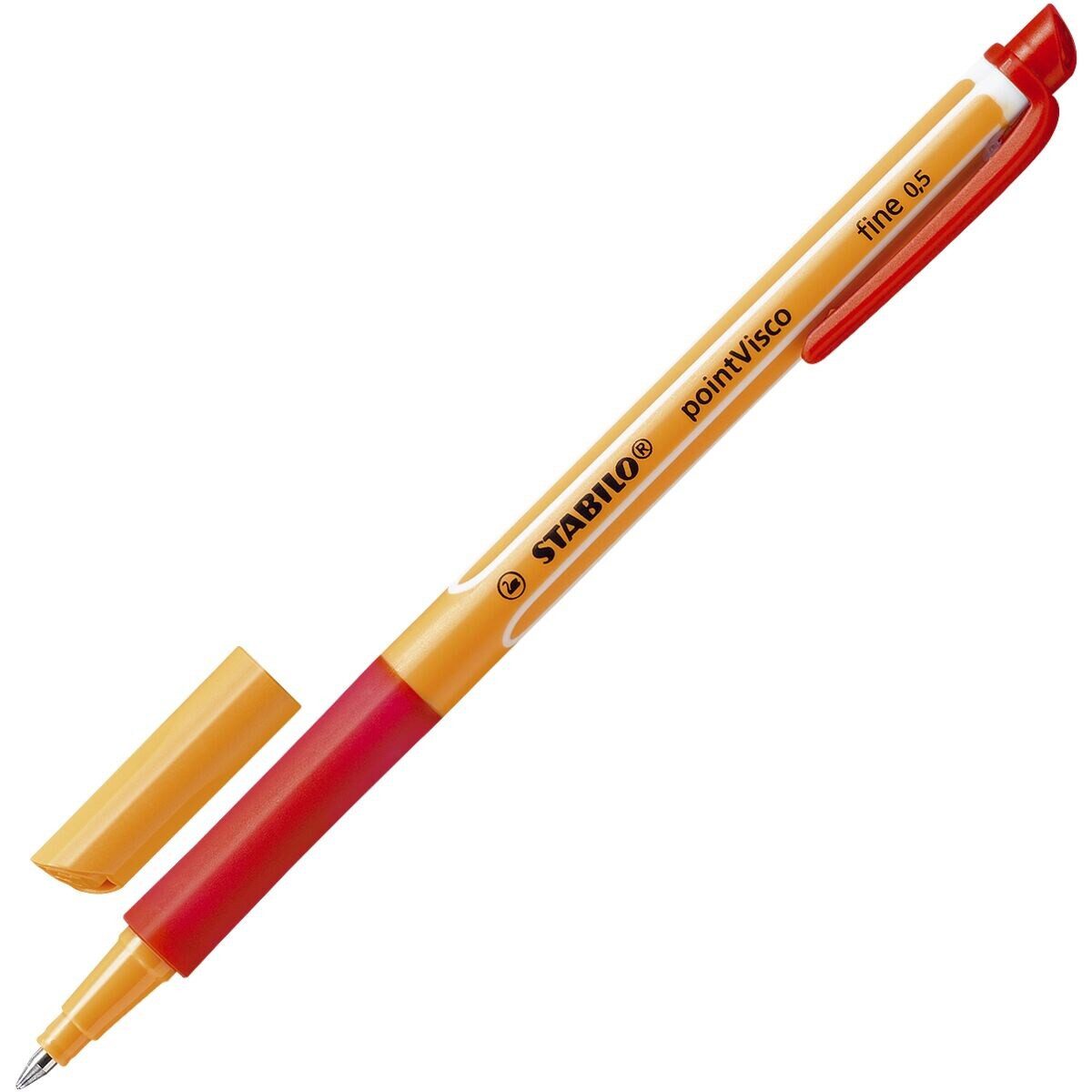 STABILO Gelschreiber point Visco, (4-tlg), Strichbreite: 0,5 mm, schnelltrocknend / offenlagerfähig