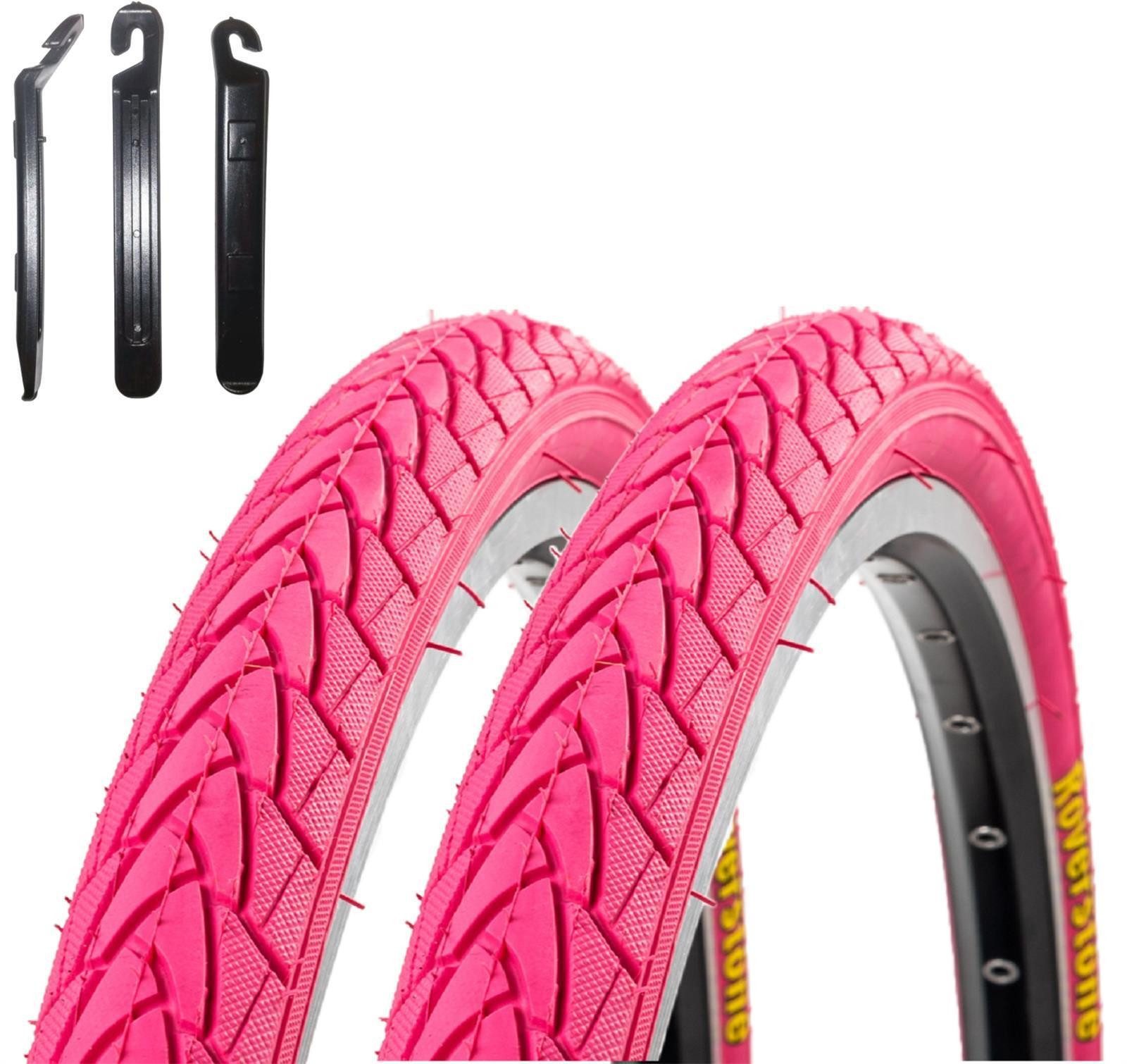 maxxi4you Fahrradreifen 2 x Roverstone Fahrradreifen 28 x 1,40 (37-622) Rosa inkl. Reifenheber