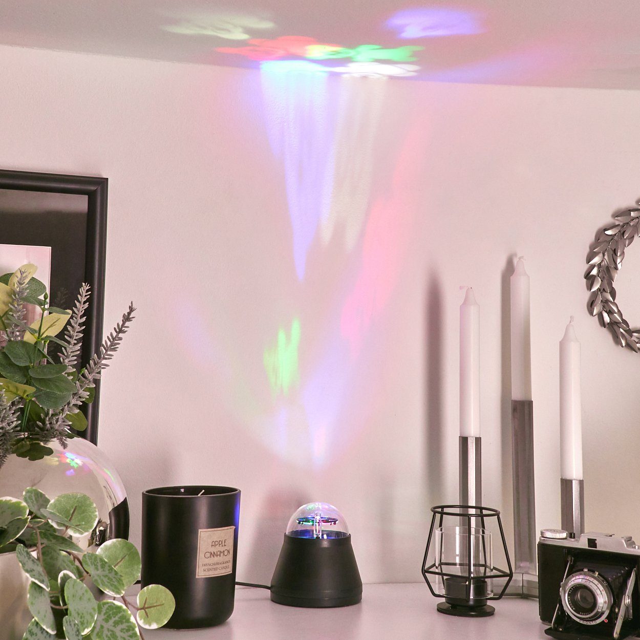 An-/Ausschalter Metall/Kunststoff RGB »Radicosa« Lichteffekt, Nachttischlampe Tischleuchte hofstein aus in bunten mit mit LED, Schwarz/Klar, Bärchen,