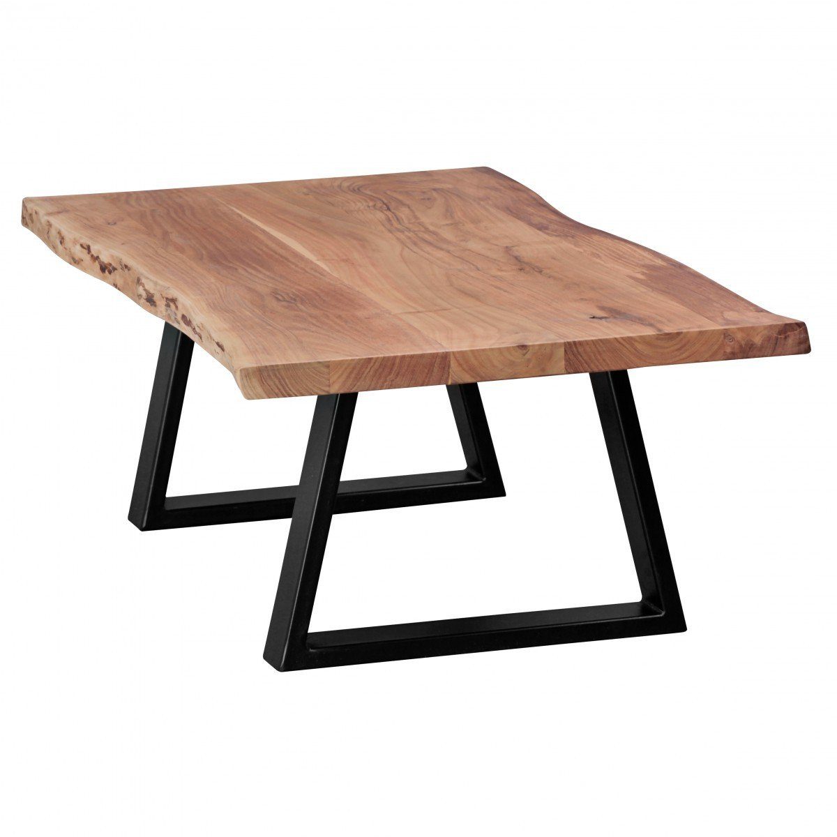 FINEBUY Couchtisch Couchtisch GAYA Massivholz Akazie 115 x 60 cm Baumstamm günstig online kaufen