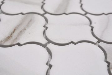 Mosani Mosaikfliesen Keramikmosaik Mosaikfliesen weiß matt / 10 Mosaikmatten