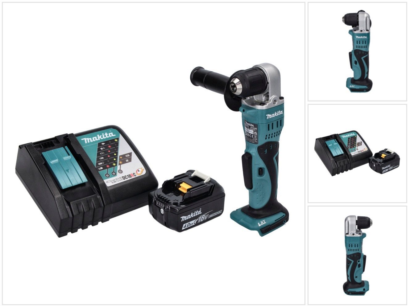 Makita Akku-Winkelbohrmaschine DDA 351 RM1 Akku Winkelbohrmaschine 18 V 13,5 Nm + 1x Akku 4,0 Ah + L