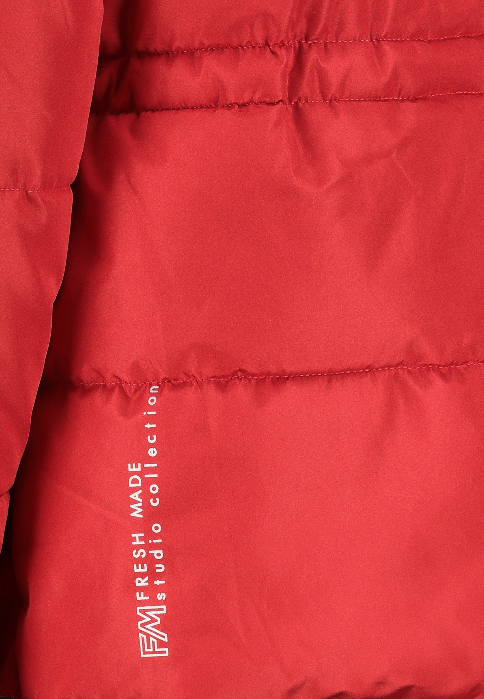 Fresh red Winter Taillenzug Steppjacke Made Steppjacke mit