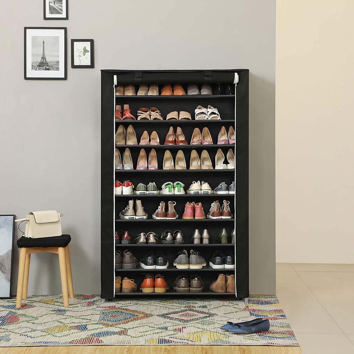 SONGMICS Schuhregal »RXJ00H«, 10 Ebenen Schuhregal für 54 Paar Schuhe