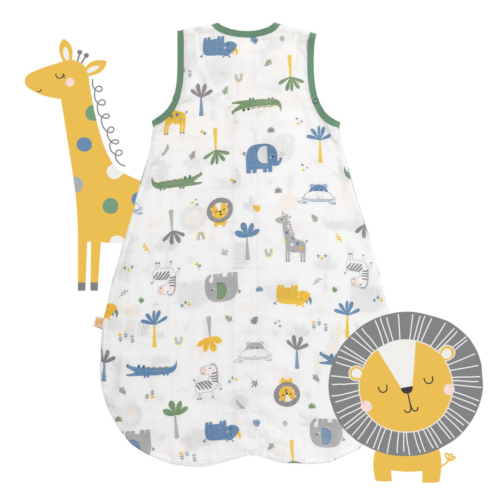 Schlummersack Kinderschlafsack Musselin Babyschlafsack, 0.5 Tog – Bild 2 von 5