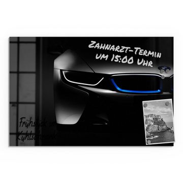 DEQORI Magnettafel 'BMW i8 Frontalaufnahme', Whiteboard Pinnwand beschreibbar