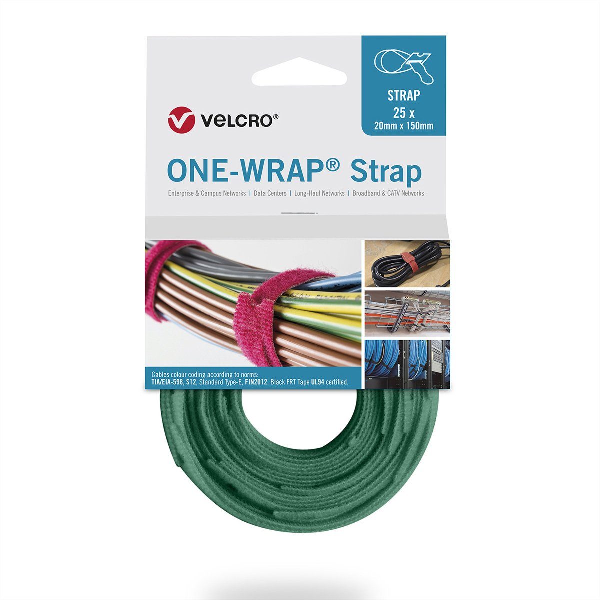 VELCRO Kabelbinder One Wrap® Strap 13mm x 200mm, 25 Stück