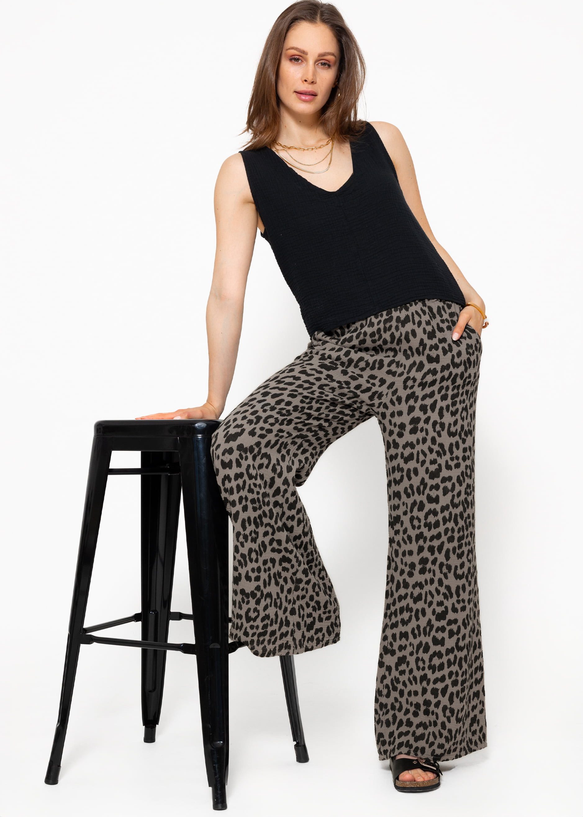 SASSYCLASSY Stoffhose Musselin Sommer Hose Damen günstig online kaufen