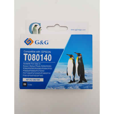 G&G Tonerpatrone Kompatible Tinte zu Epson C13T08014011, T0801, Schwarz, ca. 330 Seiten