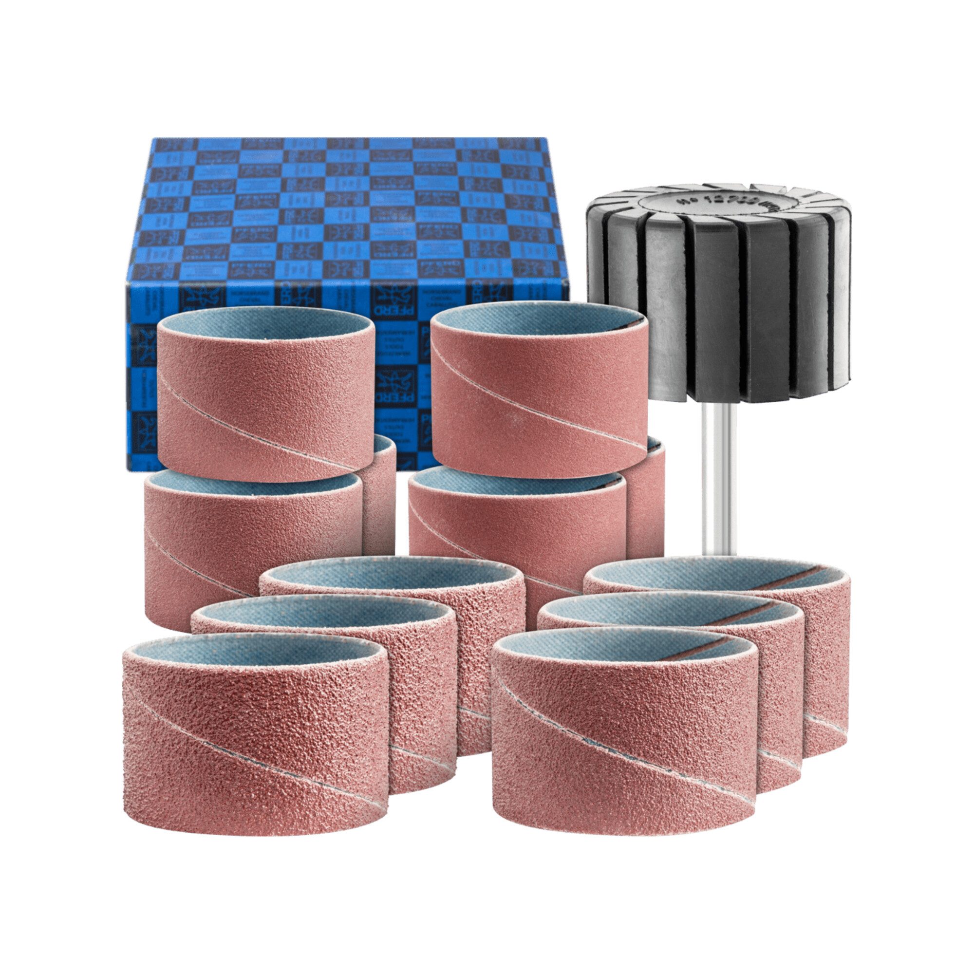 Pferd Schleifband PFERD TOOLS Schleifhülsen-Set 13-tlg. Korund Ø 45x30mm A40,60,80,150 m