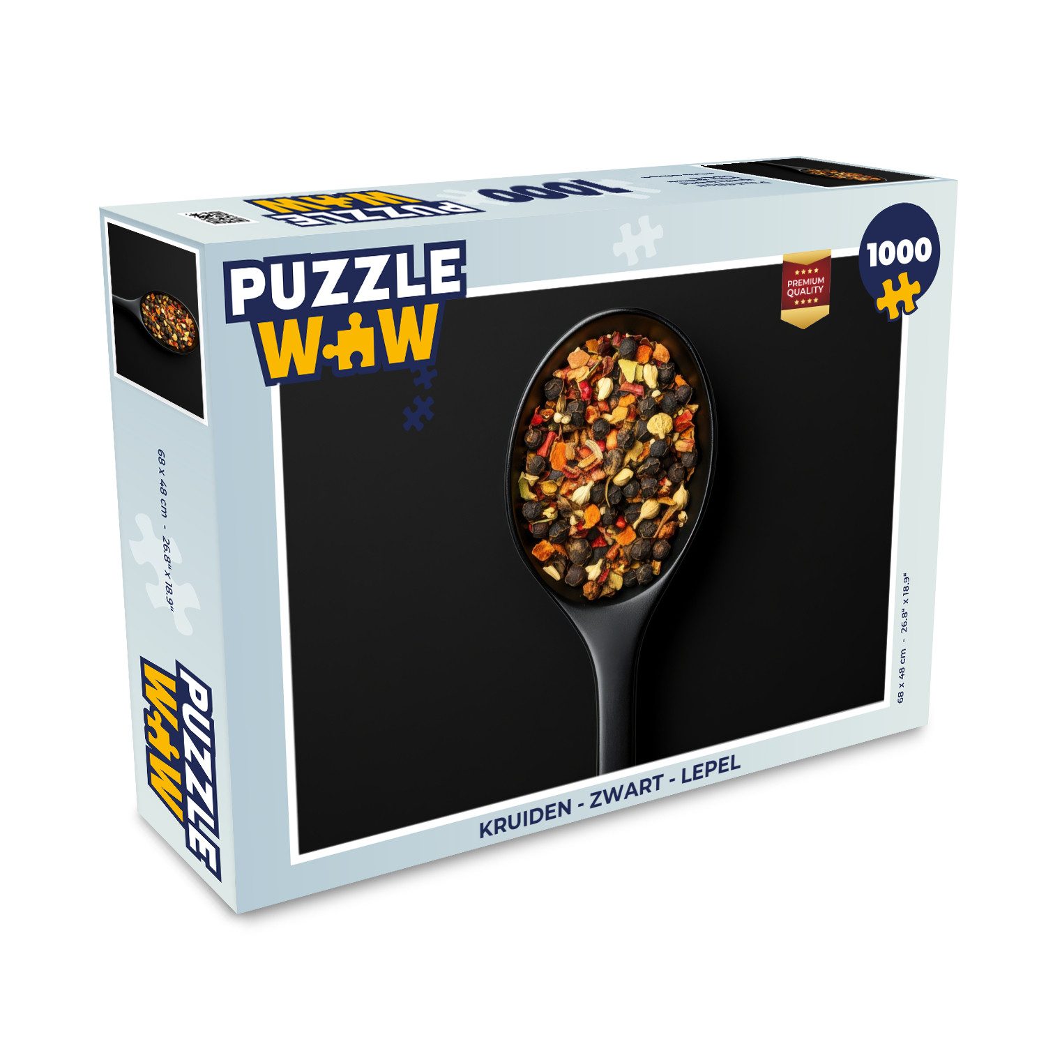 Puzzle Kräuter - Schwarz - Löffel