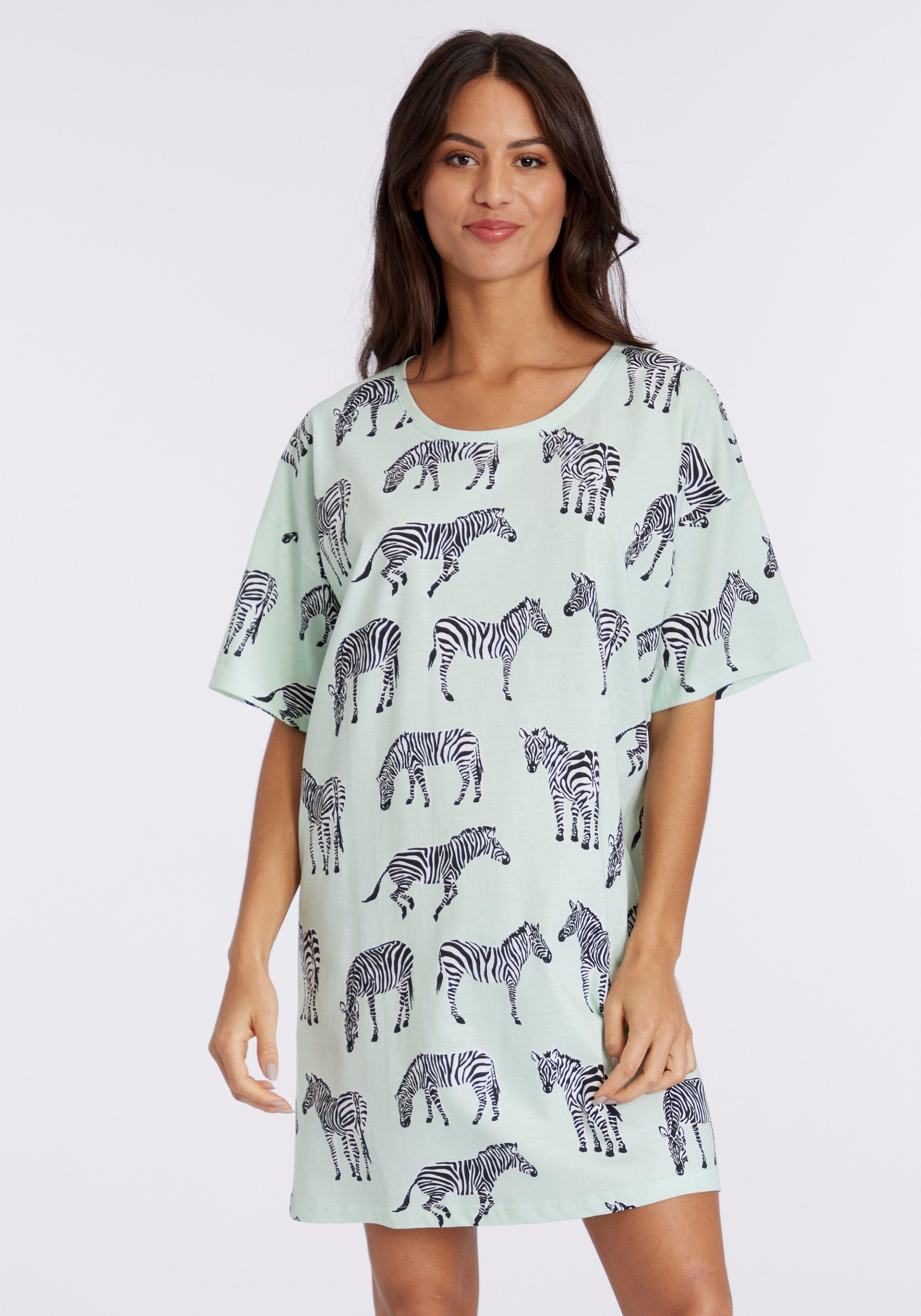 Vivance Dreams Sleepshirt mt Animal Alloverprint